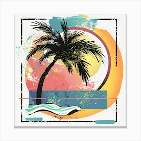 Palm Tree On The Beach 4 Canvas Print