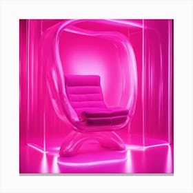 Furniture Design, Tall Bad, Inflatable, Fluorescent Viva Magenta Inside, Transparent, Concept Produc (2) Canvas Print