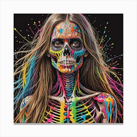 Skeleton Girl 1 Canvas Print