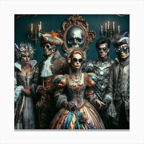 Group Of People In Costume Canvas Print