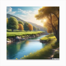 Landscape Painting 216 Canvas Print