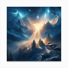 Snowy Mountains Canvas Print