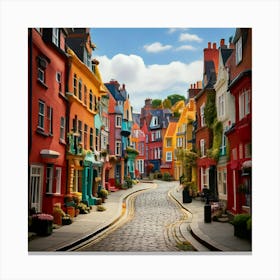 Firefly Bending Uk Street In Whimsical Claymation Style 57661 Canvas Print