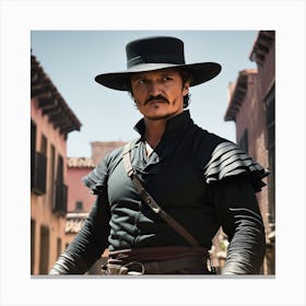 Pedro Pascal Zorro 2 Canvas Print