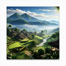 Asian Village 1 Canvas Print