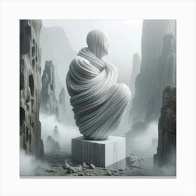 Sculpture In The Fog Canvas Print