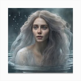 Mermaid In Water Canvas Print