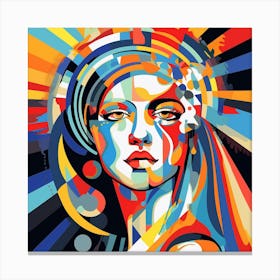 Girl In A Rainbow Canvas Print