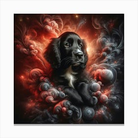 Dog In The Clouds Canvas Print