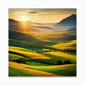 Sunset In The Countryside 47 Canvas Print