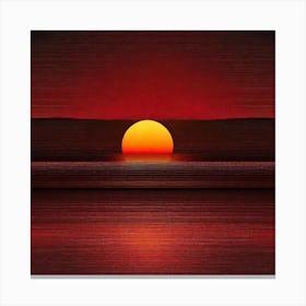 Sunset Over The Ocean 267 Canvas Print