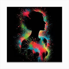 Silhouette Of A Woman 2 Canvas Print