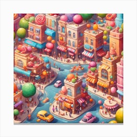 the candy citie Canvas Print