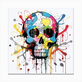 Colorful Skull 7 Canvas Print