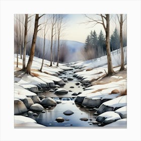 Winter Creek Canvas Print