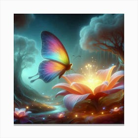 Butterfly In The Forest 22 Canvas Print