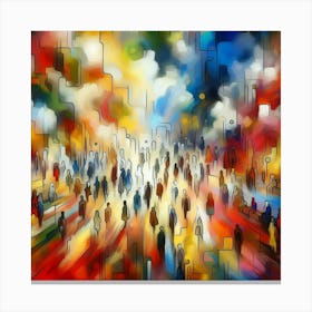 Abstract - People Walking Canvas Print