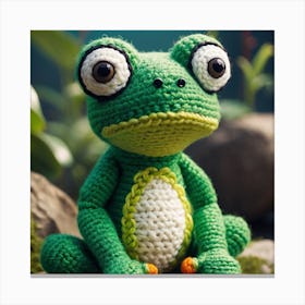 Frog,green frog Canvas Print