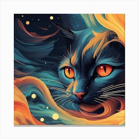 Cat Painting Canvas Print