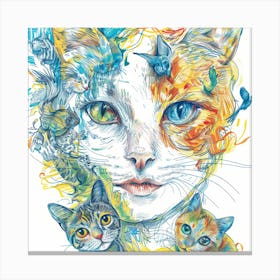 Cat Portrait Canvas Print