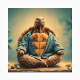 Meditating Turtle Canvas Print