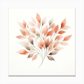 Watercolor Leaves 4 Canvas Print