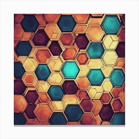 Abstract Background With Hexagons 1 Canvas Print