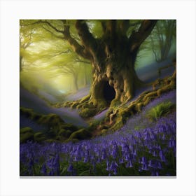 Bluebells In The Forest 14 Canvas Print