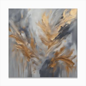 Abstract Gold Leaf Painting Canvas Print