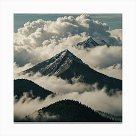 Cloudy Mountains Canvas Print