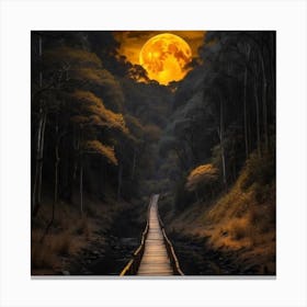 Full Moon In The Forest Canvas Print