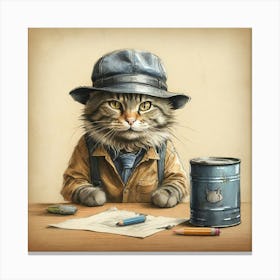 Cat In Hat 12 Canvas Print