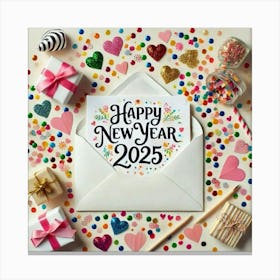 Happy New Year 2025 2 Canvas Print