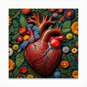 Heart Of Flowers 1 Canvas Print