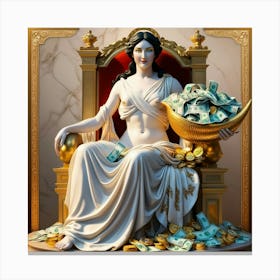 Goddess Of Money13 Canvas Print