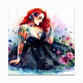 Tattooed Girl Canvas Print