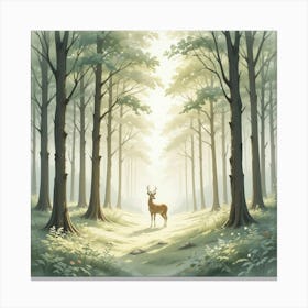 Deer In The Woods 1 Canvas Print