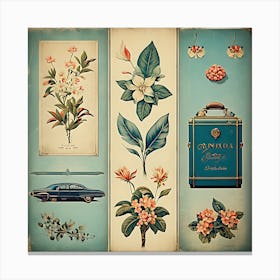 Vintage Florals Canvas Print