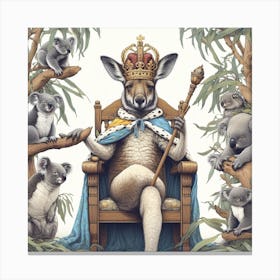Kangaroo King Canvas Print