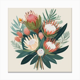 Graphic Design Australian Native Bouquet With Protea Art 3 Canvas Print