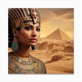 Ancient Egyptian Landscape With One Woman F 2 Canvas Print