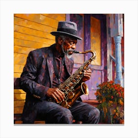 Saxophone Player 17 Canvas Print
