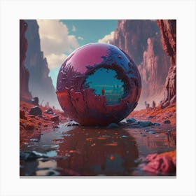 Sphere In The Desert Canvas Print