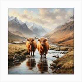 Highland Cows Canvas Print