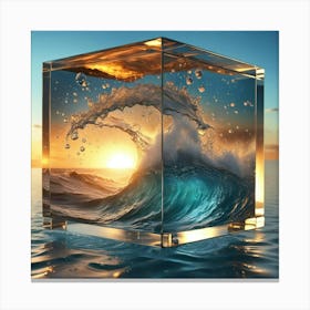 Wave Cube Canvas Print