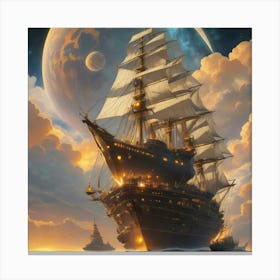 Ship In The Sky Canvas Print