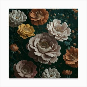 Flowers Wallpaper Canvas Print