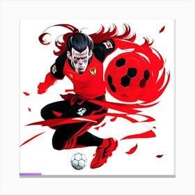 Soccer Player Canvas Print