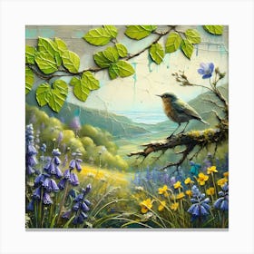 Bird On A Branch 2 Canvas Print