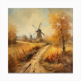 Vintage Oil Painting, Farmhouse Wall Decorations, Vintage Landscape, Printable Wall Art, Vintage Landscape Oil Painting.
15Windmills. Canvas Print